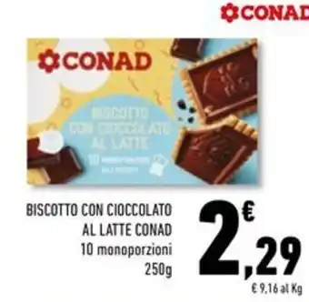 Conad Superstore Biscotto con cioccolato al latte CONAD offerta