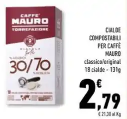 Conad Superstore Cialde compostabili per caffè MAURO offerta