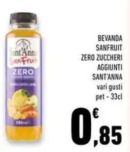 Conad Superstore Bevanda sanfruit zero zuccheri aggiunti SANT'ANNA offerta