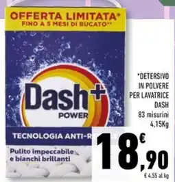 Conad Superstore Detersivo in polvere per lavatrice DASH offerta