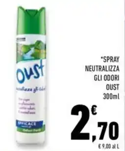 Conad Superstore Spray neutralizza gli odori OUST offerta
