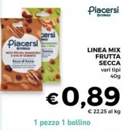 Conad Superstore Linea mix frutta secca Piacersi CONAD offerta