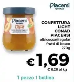 Conad Superstore Confettura light CONAD PIACERSI offerta