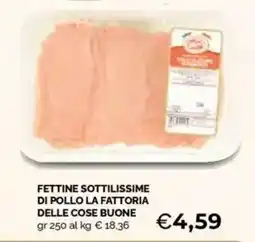 Mercatò Big Fettine sottilissime di pollo la fattoria delle cose buone offerta