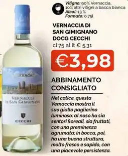 Mercatò Big Vernaccia di san gimignano docg cecchi offerta