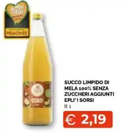 Mercatò Big Succo limpido di mela 100% senza zuccheri aggiunti epli'i sorsi offerta