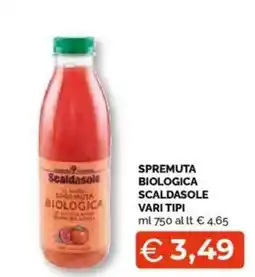 Mercatò Big Spremuta biologica scaldasole vari tipi offerta