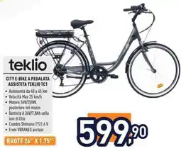 Unieuro CITY E-BIKE A PEDALATA ASSISTITA TEKLIO TC1 offerta