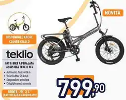 Unieuro FAT E-BIKE A PEDALATA ASSISTITA TEKLIO TF4 offerta