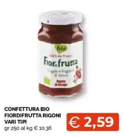 Mercatò Big Confettura bio fiordifrutta rigoni vari tipi offerta