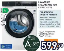 Unieuro Electrolux LAVATRICE STEAMCARE 700 EW7FCH411G offerta