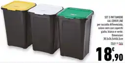 Conad Superstore Set 3 pattumiere 44l cover line offerta