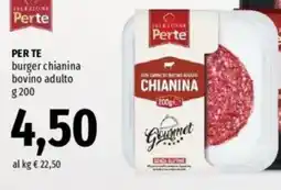 Famila PER TE burger chianina bovino adulto offerta