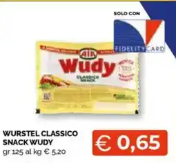 Mercatò Big Wurstel classico snack wudy offerta
