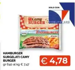 Mercatò Big Hamburger surgelati camy burger offerta