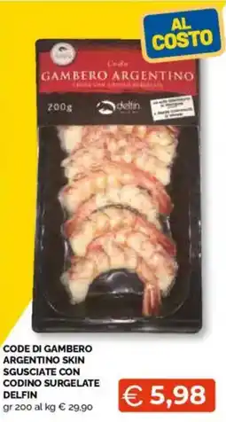 Mercatò Big Code di gambero argentino skin sgusciate con codino surgelate delfin offerta