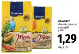 Famila VITAKRAFT alimento canarini/ pappagalli offerta