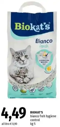 Famila BIOKAT'S bianco freh hygiene control offerta