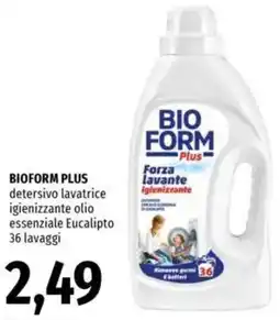 Famila BIOFORM PLUS detersivo lavatrice igienizzante olio offerta