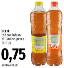 Famila BELTÈ thè con infuso di limone, pesca offerta