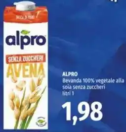 Famila ALPRO Bevanda 100% vegetale alla soia senza zuccheri offerta