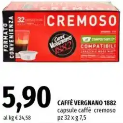 Famila CAFFÈ VERGNANO 1882 capsule caffè cremoso offerta