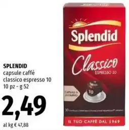 Famila SPLENDID capsule caffè classico espresso 10 offerta