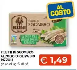Mercatò Big Filetti di sgombro all'olio di oliva bio RIZZOLI offerta