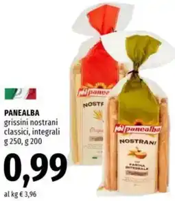 Famila PANEALBA grissini nostrani classici offerta