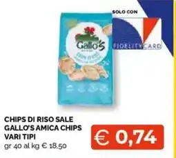 Mercatò Big Chips di riso sale gallo's amica chips vari tipi offerta