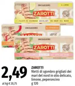 Famila ZAROTTI filetti di sgombro grigliati offerta