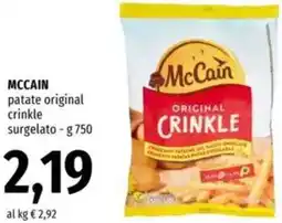 Famila MCCAIN patate original crinkle offerta