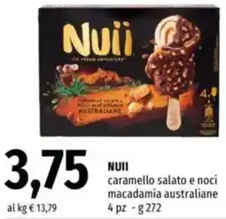 Famila NUII caramello salato e noci macadamia australiane offerta