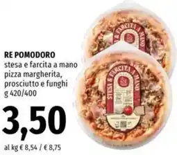 Famila RE POMODORO stesa e farcita a mano pizza margherita offerta