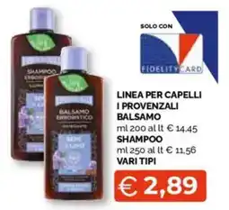 Mercatò Big Linea per capelli i provenzali balsamo shampoo offerta