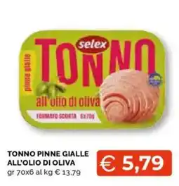 Mercatò Big Tonno pinne gialle all'olio di oliva offerta