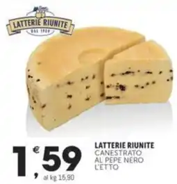 Crai LATTERIE RIUNITE Canestrato al pepe nero l'etto offerta