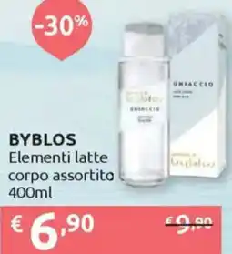 Ipersoap BYBLOS Elementi latte corpo assortito offerta