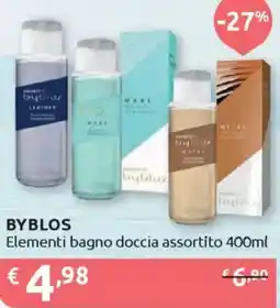 Ipersoap BYBLOS Elementi bagno doccia assortito offerta