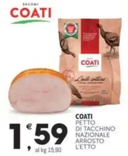 Crai COATI Petto di tacchino nazionale arrosto l'etto offerta