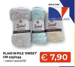 Mercatò Big PLAID IN PILE 'SWEET' CM 125X155 offerta