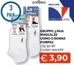 Mercatò Big Gruppo 3 paia minicalze uomo o donna POMPEA offerta