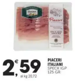 Crai PIACERI ITALIANI speck igp offerta