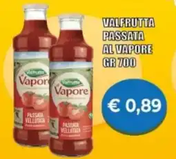 Supermercato Papale Valfrutta passata al vapore offerta