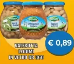 Supermercato Papale Valfrutta legumi in vetro offerta