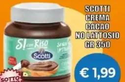 Supermercato Papale Scotti crema cacao no lattosio offerta