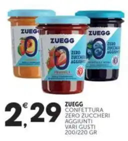 Crai ZUEGG Confettura zero zuccheri aggiunti vari gusti offerta