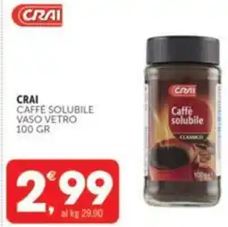 Crai CRAI Caffé solubile vaso vetro offerta