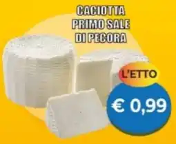 Supermercato Papale Caciotta primo sale di pecora offerta