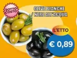 Supermercato Papale Olive bianche nere all'acqua offerta